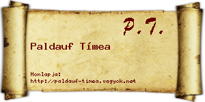 Paldauf Tímea névjegykártya